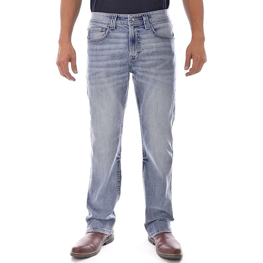 Axel Men's Slim Boot Denim Jean | Cowboy Jeans | Mens Relaxed Fit Boot Cut Jeans